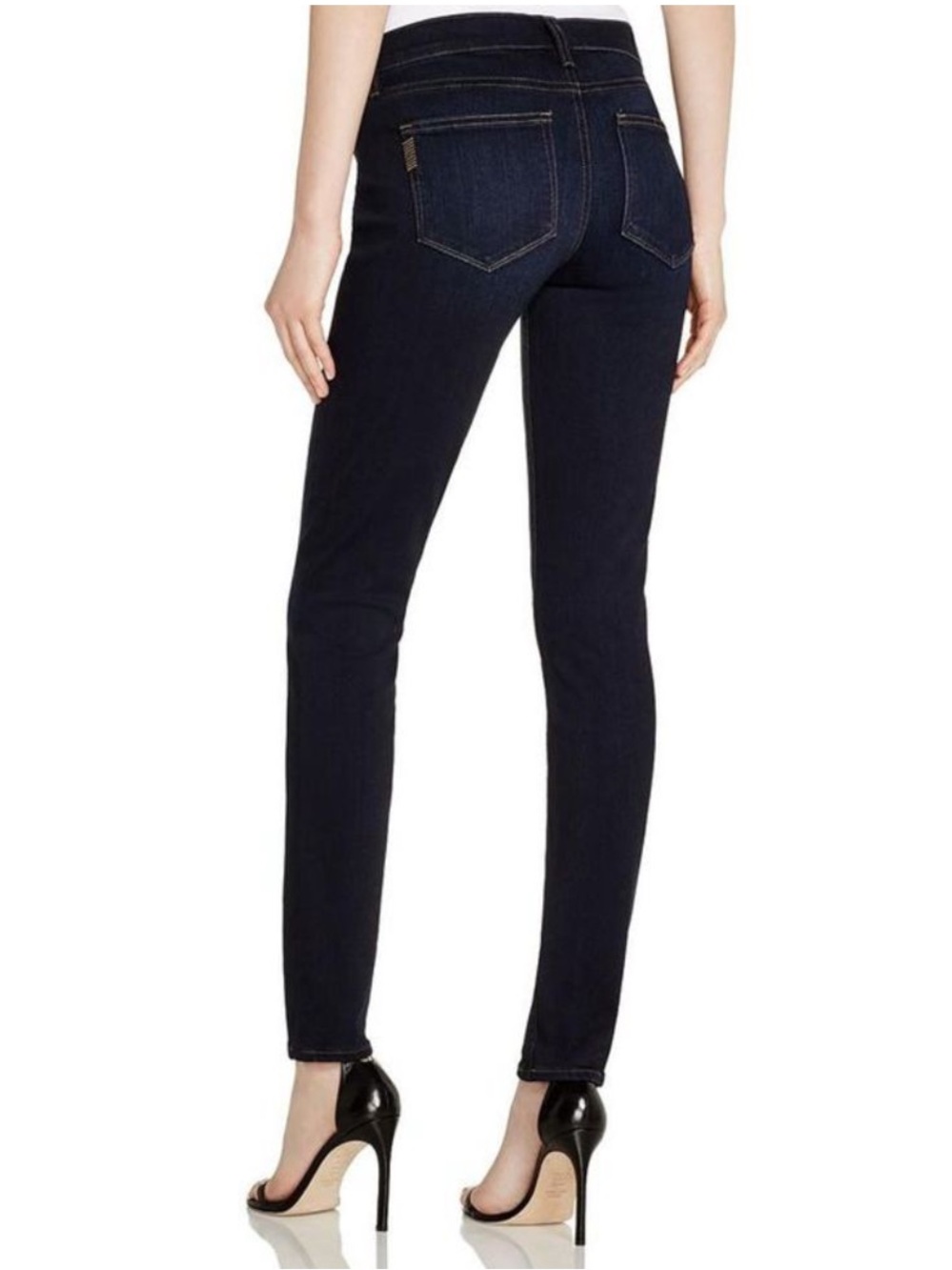 Paige Maternity Skyline Skinny Jeans in Dark Wash - Picture 2 of 6